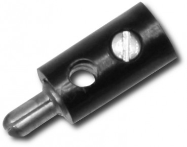 Zwerg Stecker 2,6mm schwarz